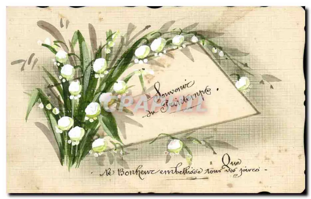 Frühlingsblumen — Erinnerung an Sainte-Adresse — unbekannter Verlag - Vorderseite