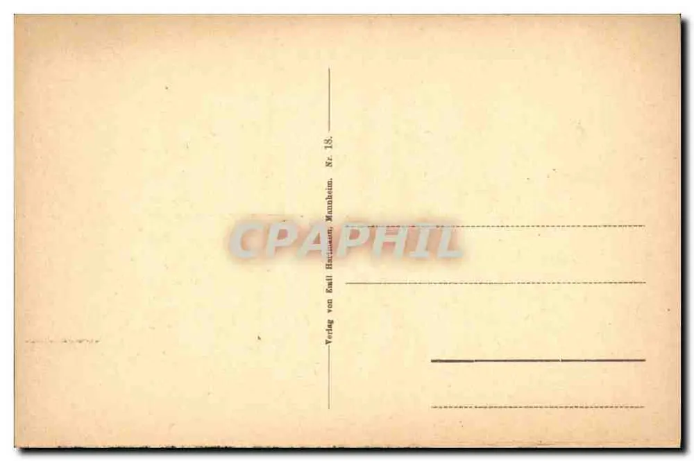 Ruínas de Wolfburg — Nördstadt (Kaarade) — Verlag von Emil Baurmann, Mannheim, Nr. 18 - Verso