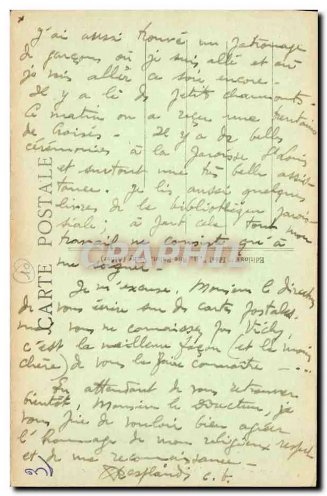 Vichy — Die Uhrenturm (15. Jahrhundert), errichtet von Louis II de Bourbon — Jdsel, n° 490 - Rückseite