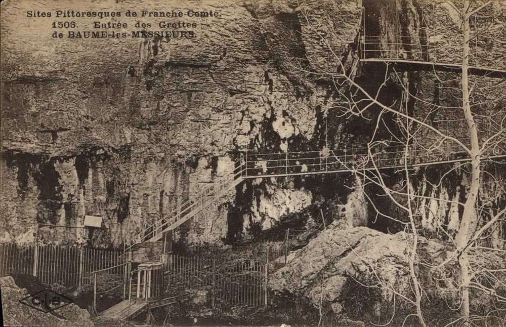 Eingang zu den Grotten von Baume-les-Messieurs — Pittoreske Stätten der Franche-Comté — Serie 1508 - Vorderseite
