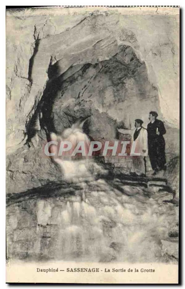 Dauphiné - SASSENAGE - Der Ausgang der Höhle - Vorderseite