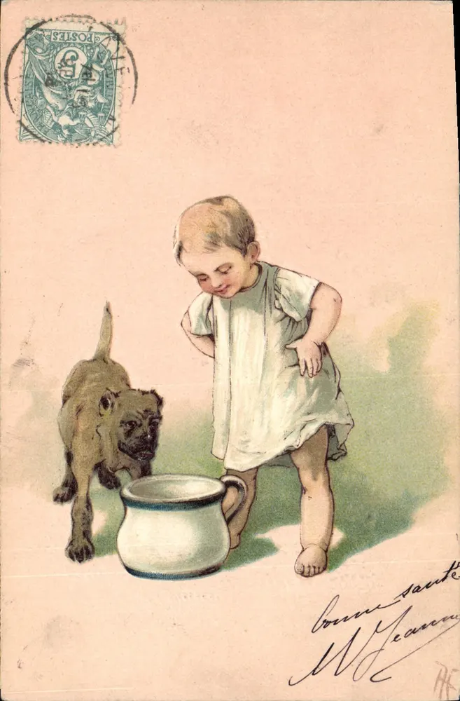 Kind und Hund — Szenen aus dem Leben — Serie B 3412 - Vorderseite