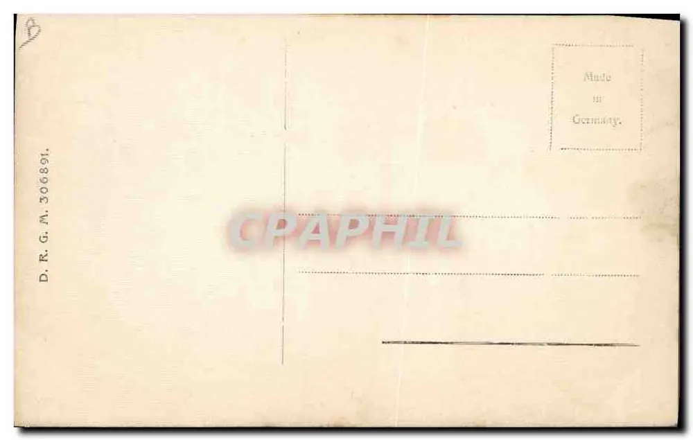 Mulher sentada em uma grande flor violeta — edição alemã — n° 1138/2 - Verso