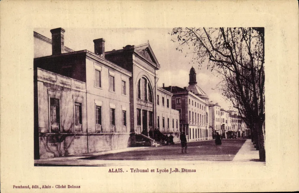 Alais - Gericht und Gymnasium J.-B. Dumas — Pesechaud, Verlag, Alais - Foto von Delmas - Vorderseite