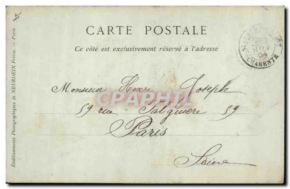 Angoulême — Het Paleis van Justitie — Librairie Barrau - Achterkant