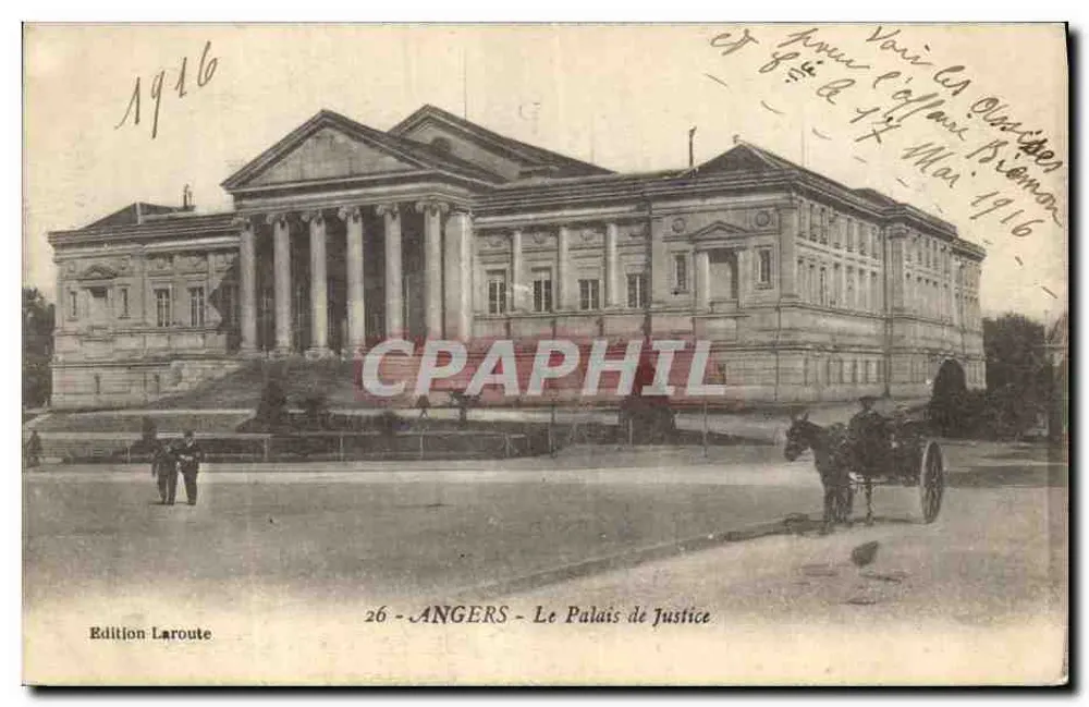 Angers - Il Palazzo di Giustizia — Edizione Laroute, n°26 - Recto