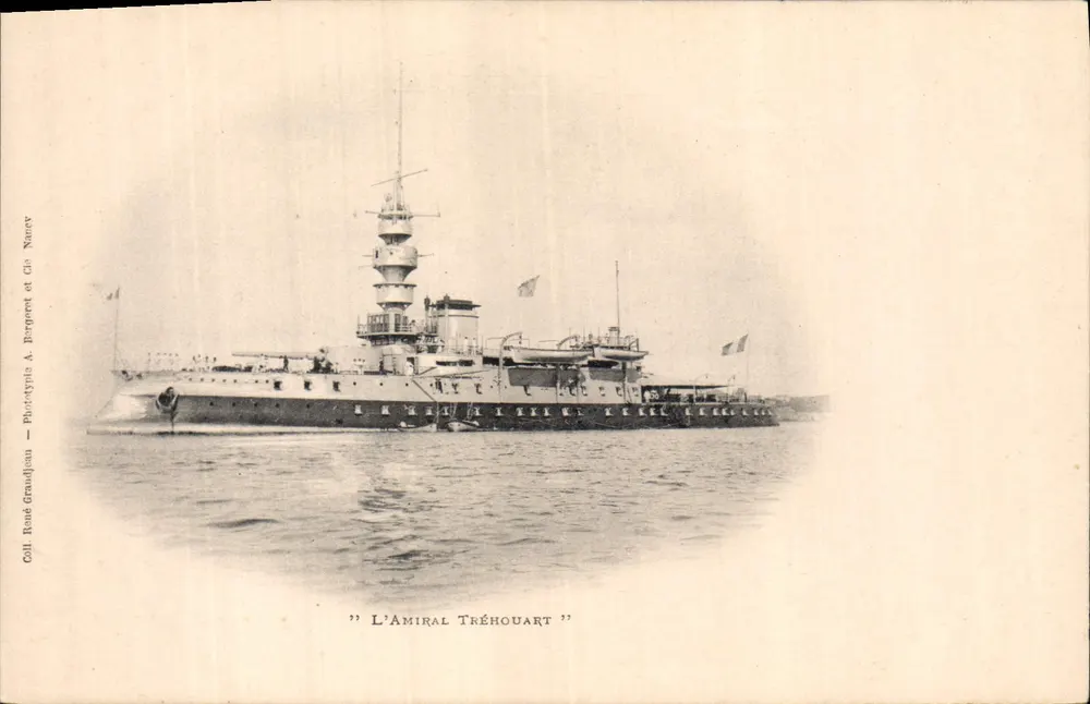 Admiral Tréhouart — Kreuzer der französischen Marine — Phototypie A. Berpont et Cie, Nazez - Vorderseite