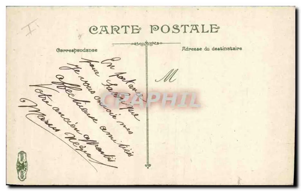 O Almirante-Aube — cruzador da Marinha francesa — editor L.V. & Cie, n° 3166 - Verso