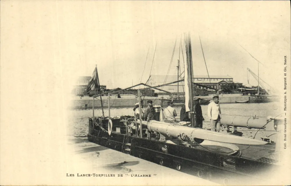 Die Torpedolafetten von 'L'Alarme' — Nancy — Phototypie A. Bergard et Cie - Vorderseite