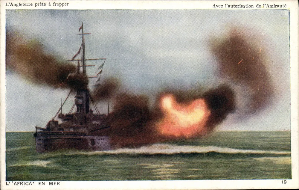 Afrika auf See — Schiff in Aktion — Photochrom Co., Ltd., London, Nr. 19 - Vorderseite