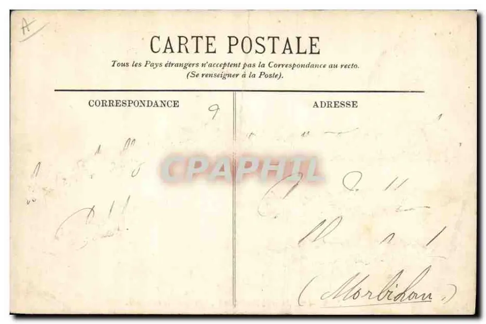 Admiral Tréhouart — Panzer-Küstenwache — A. Bongault, Nr. 520 - Rückseite