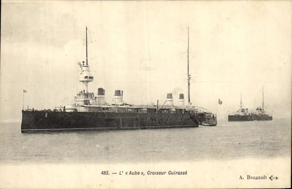 Der « Aube », Panzerkreuzer — A. Bougault, Nr. 483 - Vorderseite