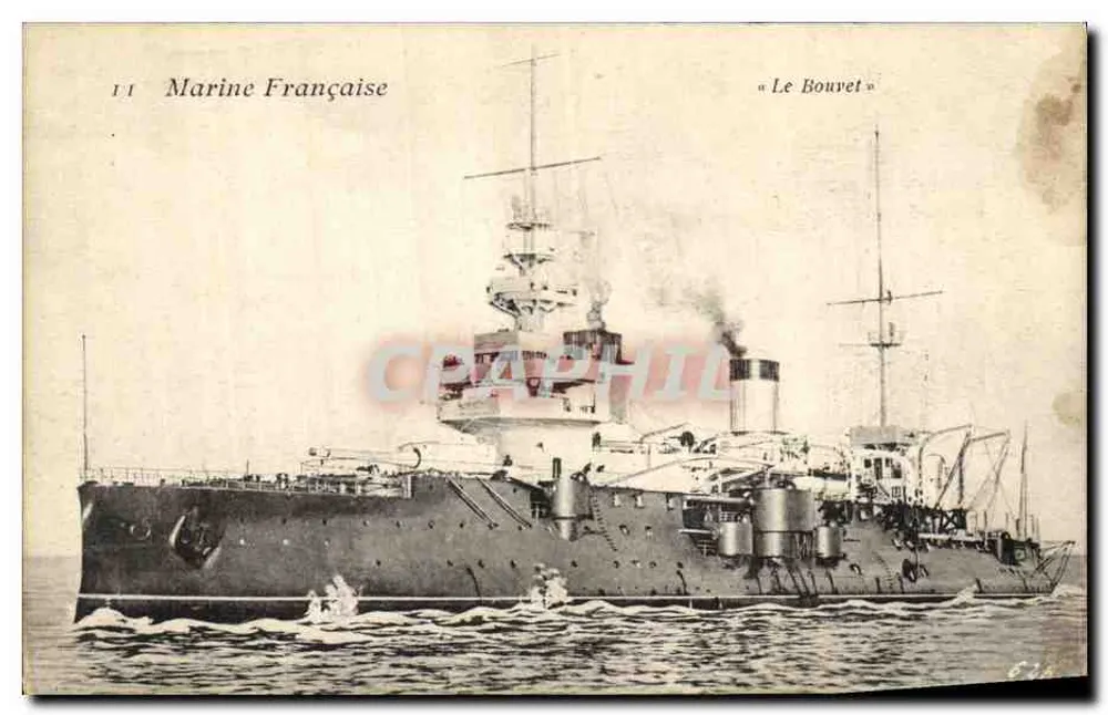 Le Bouvet — Cruzeiro da Marinha Francesa — Editor não identificado - Frente