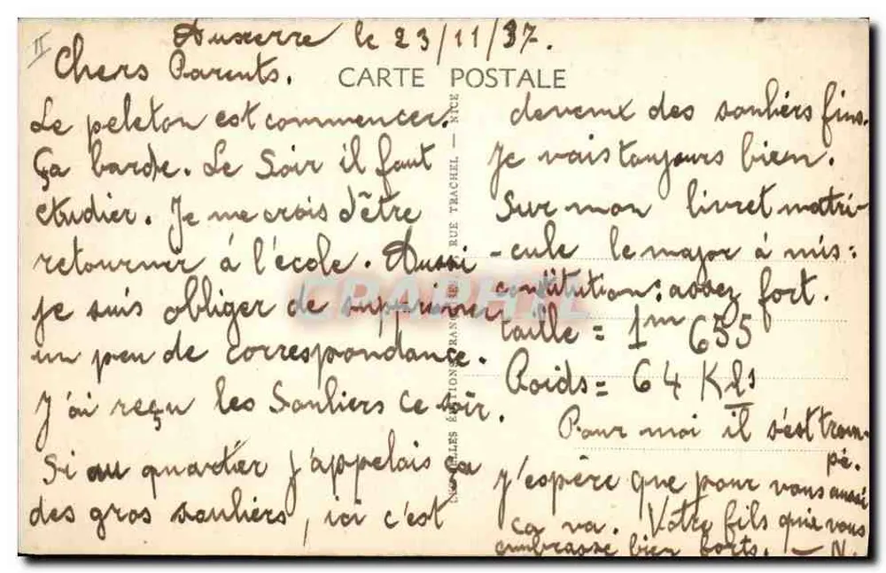 Auxerre — A Prefeitura — LL - Verso
