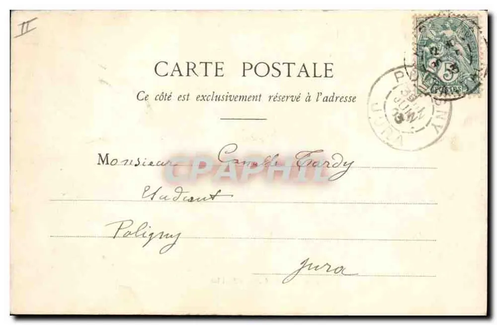 Hotel der Präfektur in Aurillac — Illustriertes Auvergne — Phototype Castané, Aurillac - Rückseite