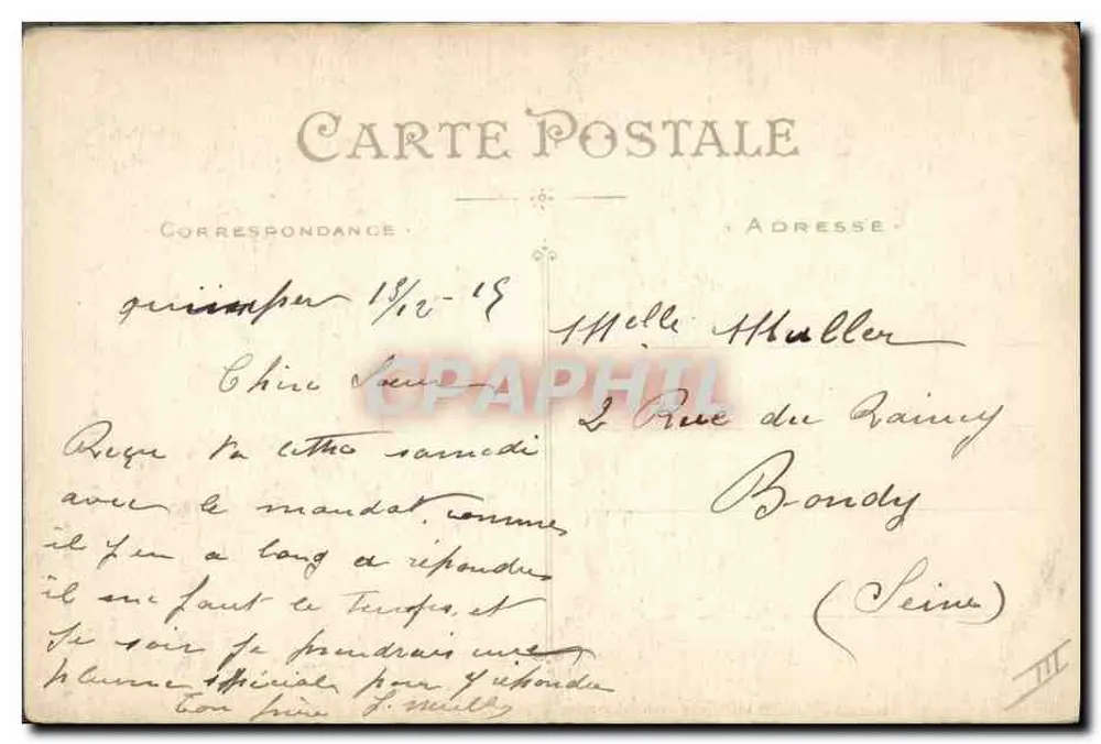 Costumes de LORIENT — enfants en tenues traditionnelles devant un mobilier sculpté — éditeur Artaud et Nozais, Nantes, n° 101 - Verso