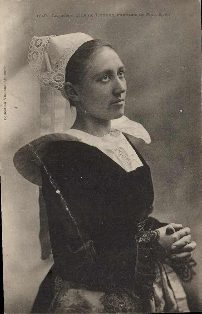 Die Gebete. Mädchen aus Trégunc, in der Nähe von Pont-Aven — Collection Villand, Quimper, n° 1049 - Vorderseite