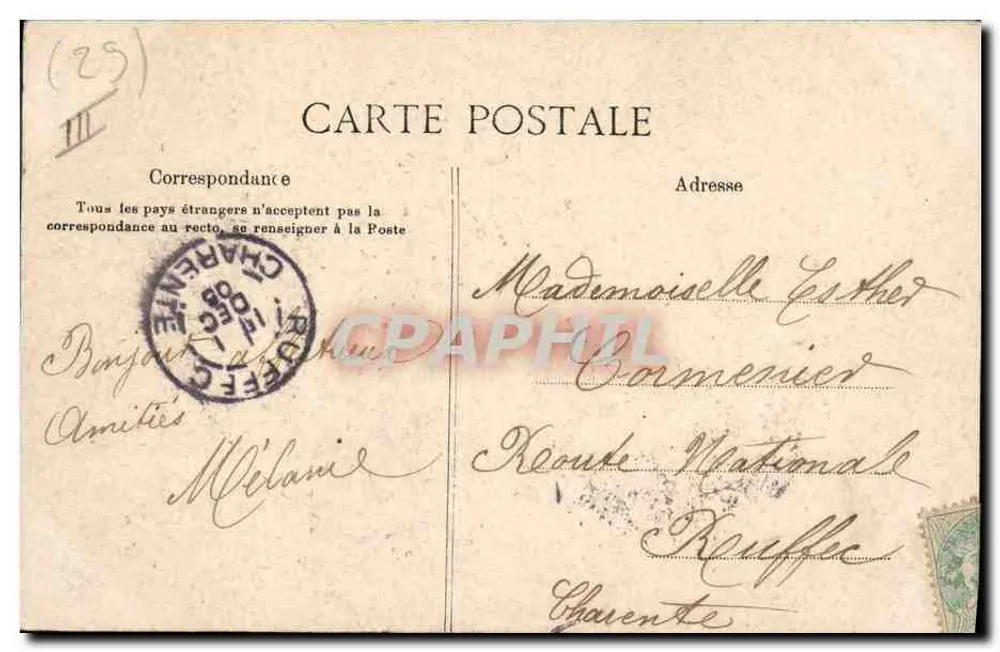 Casados de BANNALEC — Estudo de Trajes — Coleção Villant, Quimper - Verso