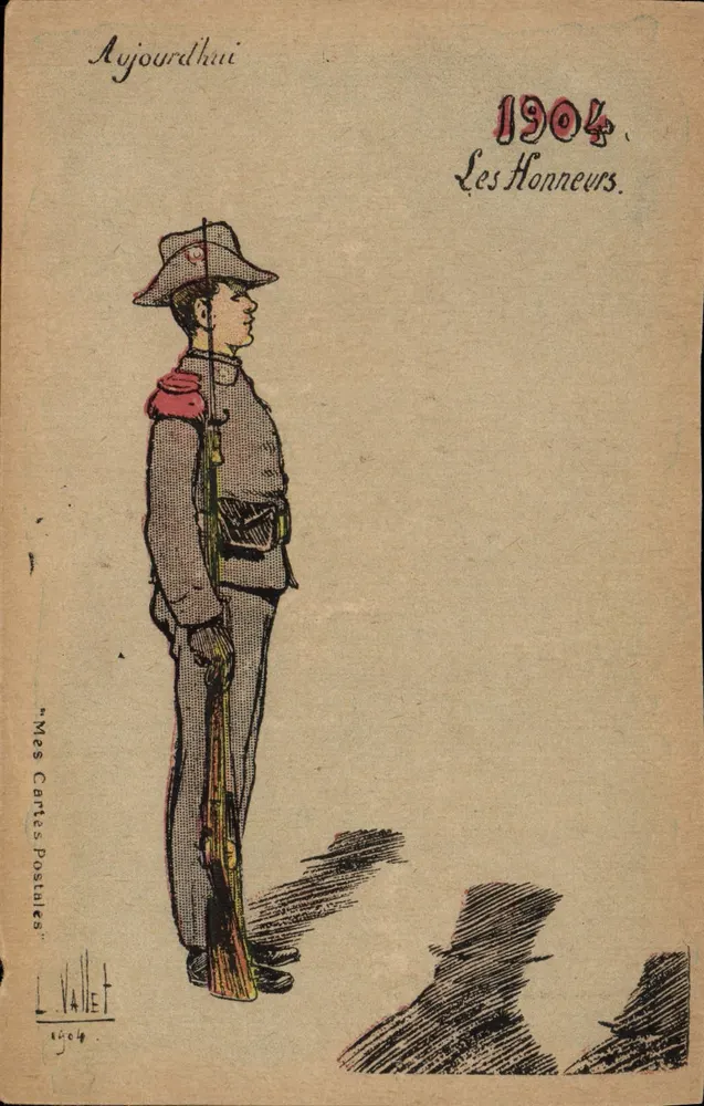 Soldat in Ehrenuniform — 1904 — L. Vallet - Vorderseite