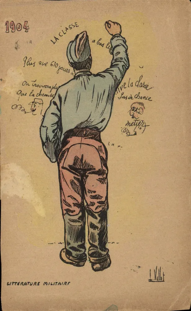 Soldat mit erhobenem Faust — 1904 — L. Vallat - Vorderseite