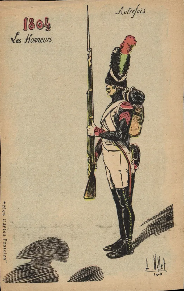 Soldado em uniforme — 1804 — Os Honores — L. Vallet — n°14-4 - Frente