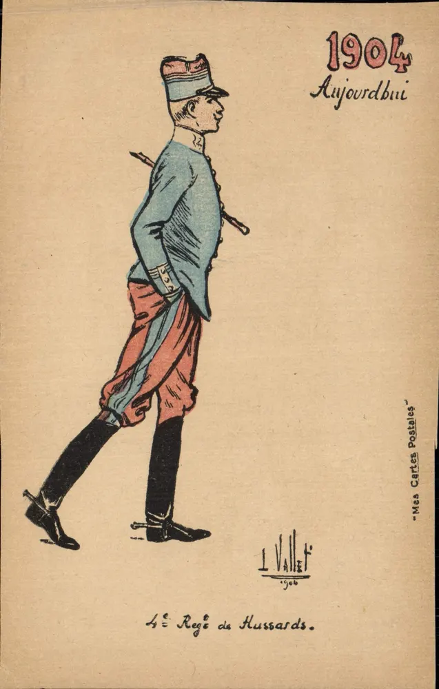 4. Husaren-Regiment — 1904 — I. VALLET - Vorderseite