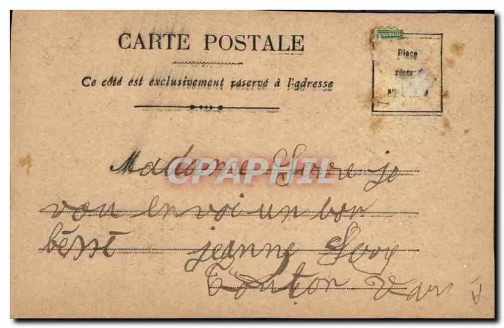 Cavaleiro militar — 1904 — L. Vallet, 'Minhas Cartas Postais' - Verso