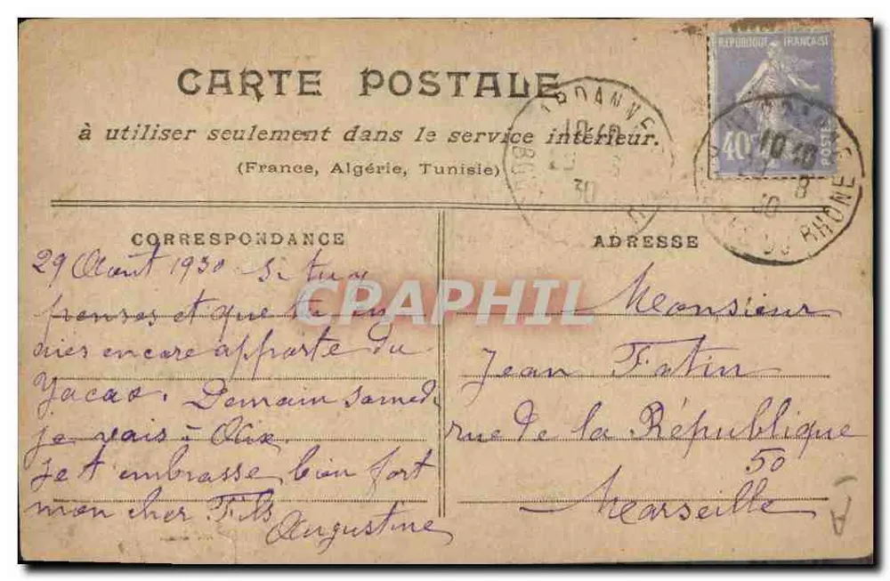 Cavaleiro militar — Equitação — Outrora, Mes Contes Postales - Verso