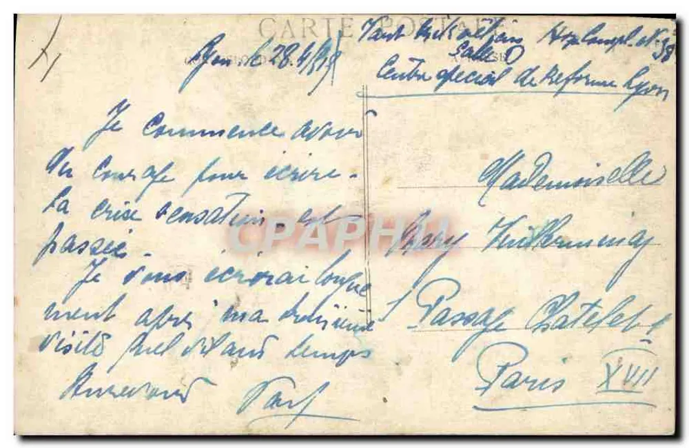 Homem com chapéu e gravata rosa — com buquê de flores e garrafa — editor desconhecido - Verso