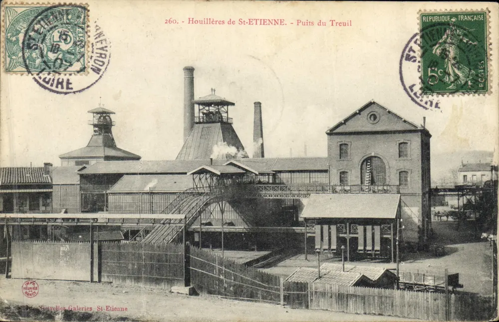 St-ETIENNE Kohlebergwerke — Schacht Treuïl — Nouvelles Galeries St-Etienne - Vorderseite