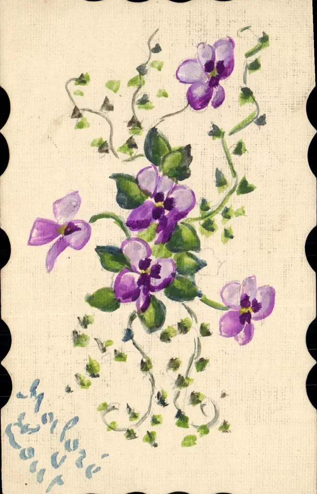 Violette — Aquarellzeichnung — unbekannter Verleger - Vorderseite
