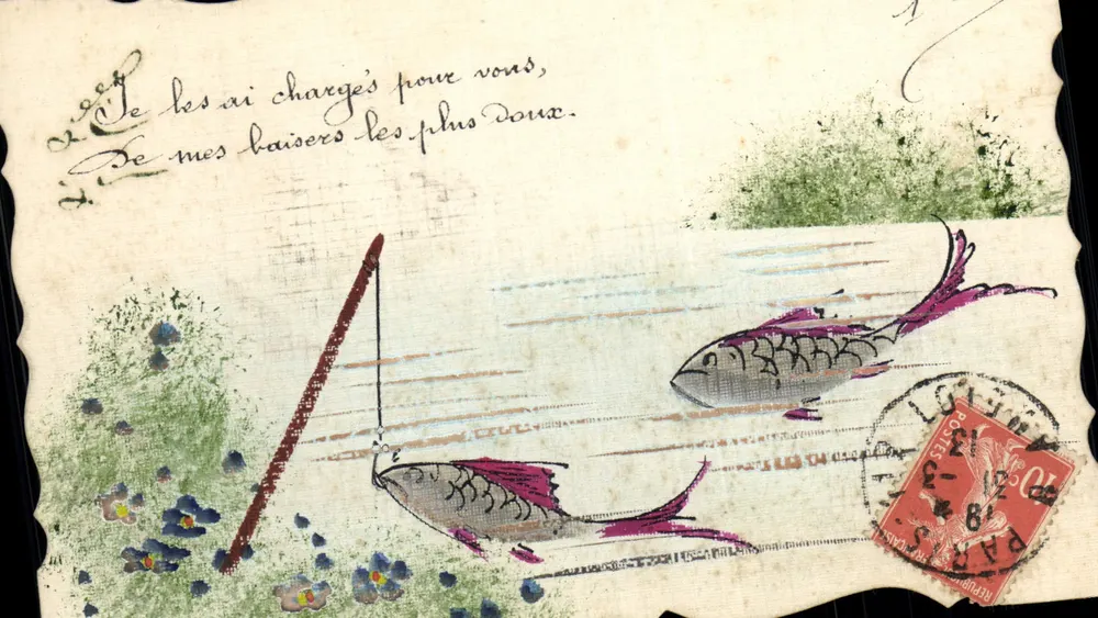 Angeln mit der Angel — zwei gefangene Fische — Verlag E.M.E. - Vorderseite