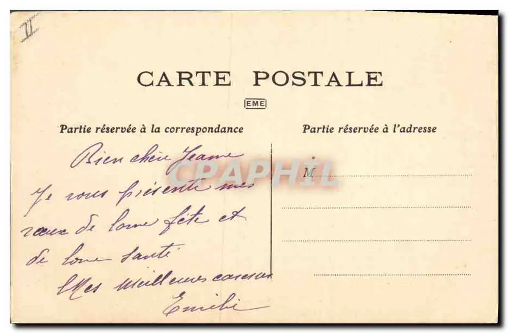 Blumen- und Vogelbouquet — Frohe Feier — Verlag: Postes du Monde, Nr. 150 - Rückseite