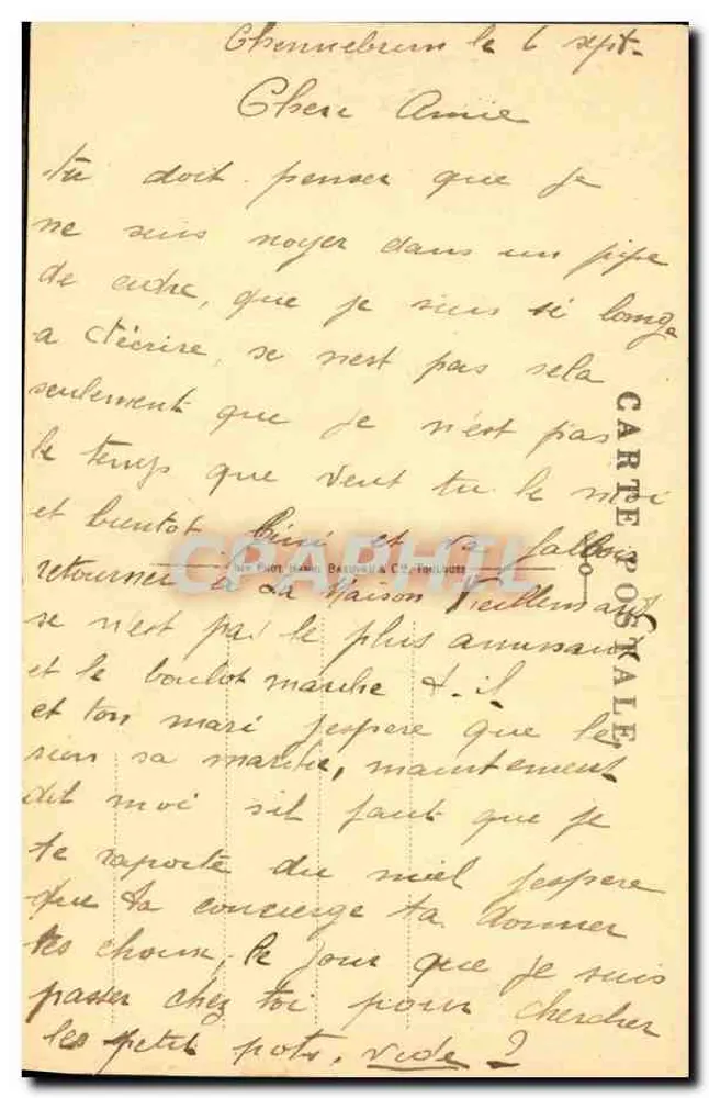 Verneuil — A Torre Cinza (século XI) — Ed. Cochet, Huet & Bonnand, n° 10 - Verso
