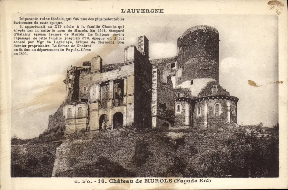 Kasteel van Murols — Oostgevel — De Auvergne, uitgever G. D'O. n°16 - Voorkant