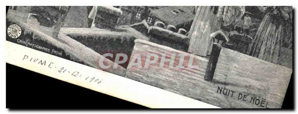 Nuit de Noël — scène de village enneigé — Cinématographes Pathé, n° 21-12-1906 - Voorkant