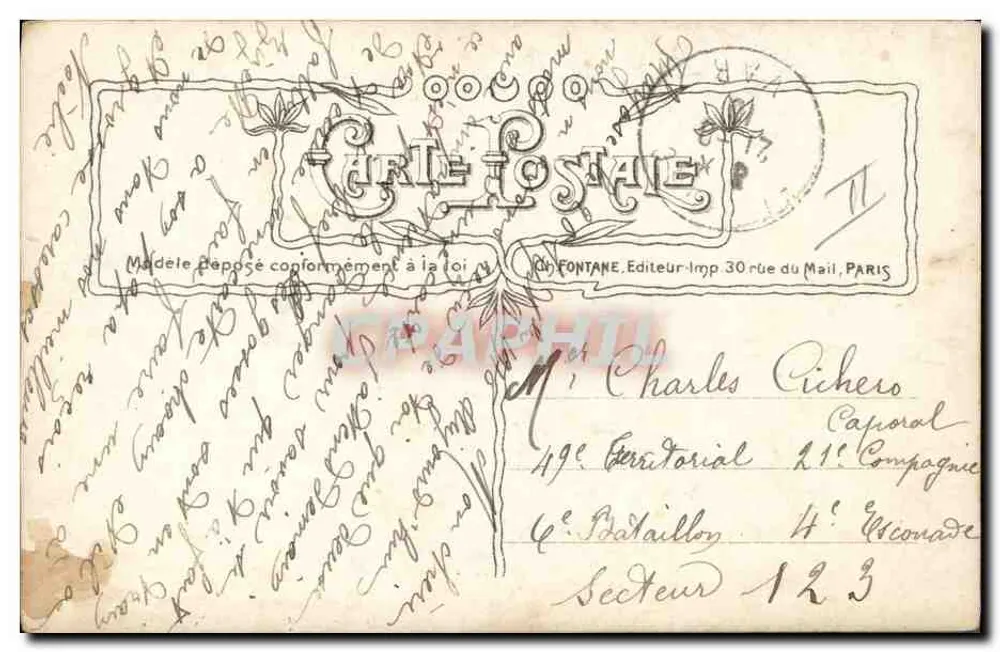 Saint Nicolas dans un boucherie — scène humoristique — Croissant, Paris, n° 3156/4 - Rückseite