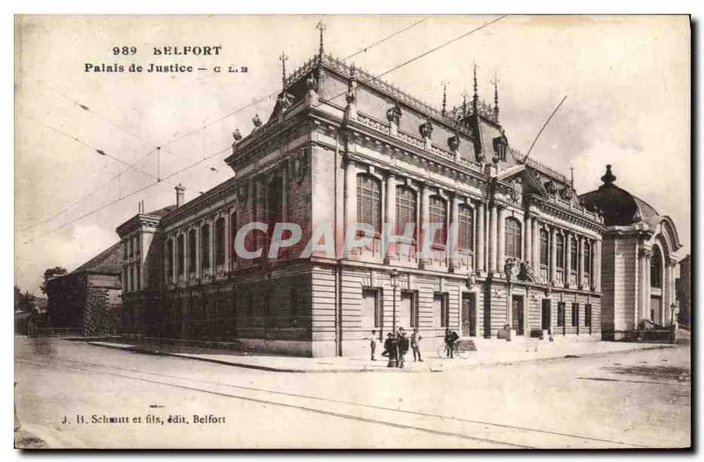 Belfort — Pałac Sądowy — J. B. Schmitt i synowie, wydawcy, Belfort - Awers