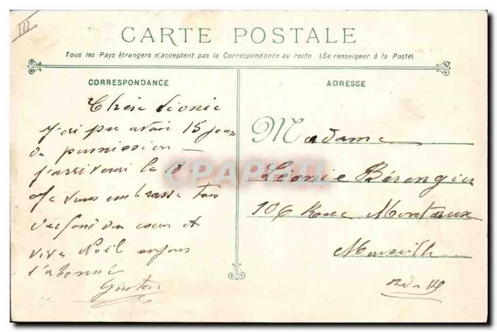 Bouvet — Panzerkreuzer mit Türmen — Französische Marine — Toulon - Rückseite