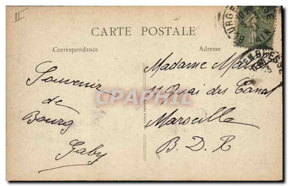 Bourg-en-Bresse — Prefektura — L'Ain Illustré, nr 44, wydawca B.F. Paryż - Rewers