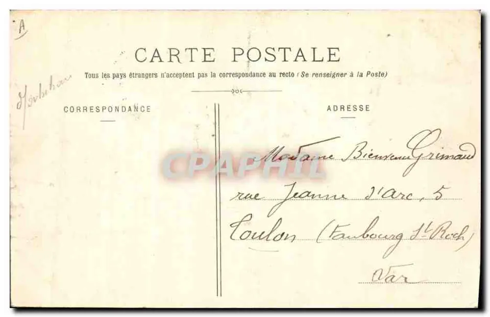 Jovem Menina de Auray — Coleção H. Laurent, Port-Louis — n° 994 - Verso