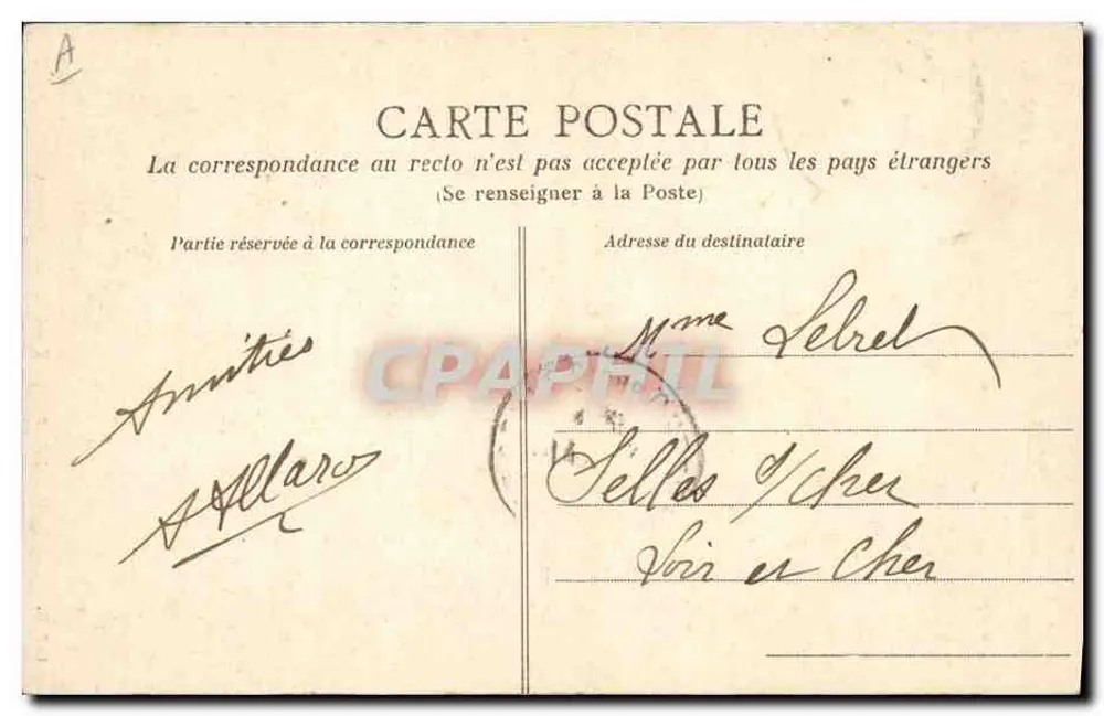 Pontivy — A mãe e a criança — C.B.D. n°132 - Verso