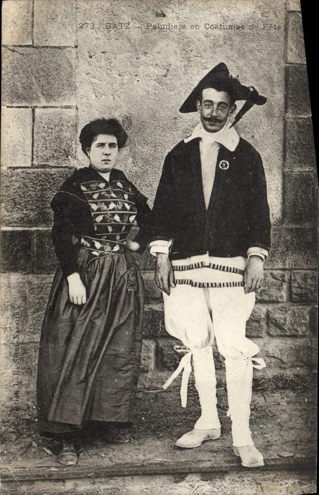 Batz — Palirdiers in Festkleidung — L. B. Saint-Nazaire - Vorderseite