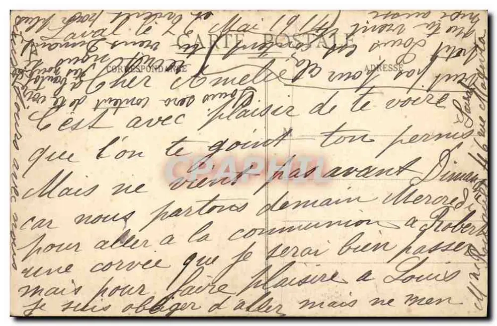 Eine junge bretonische Familie — Sammlung Villard, Quimper - Rückseite