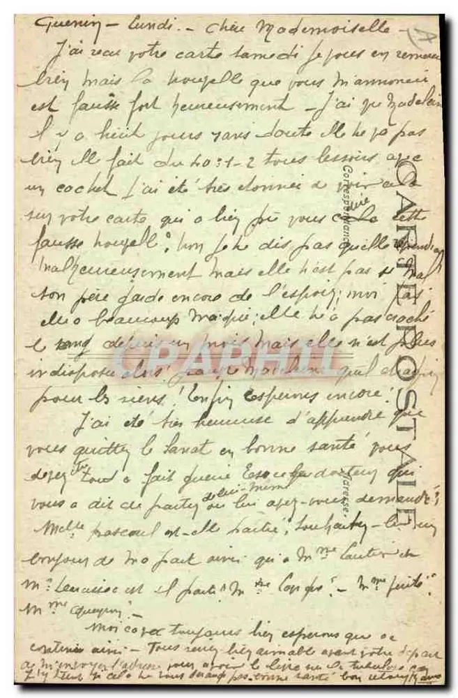 Jovem Homem de BAUD — Coleção Villard, Quimper — n° 1081 - Verso