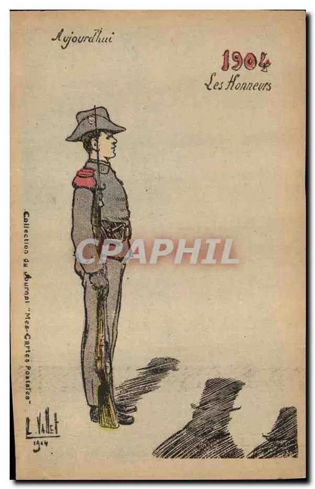 Soldat in Ehrenuniform — 1904 — Sammlung der Zeitschrift 'Mes-Cartes-Postales' - Vorderseite