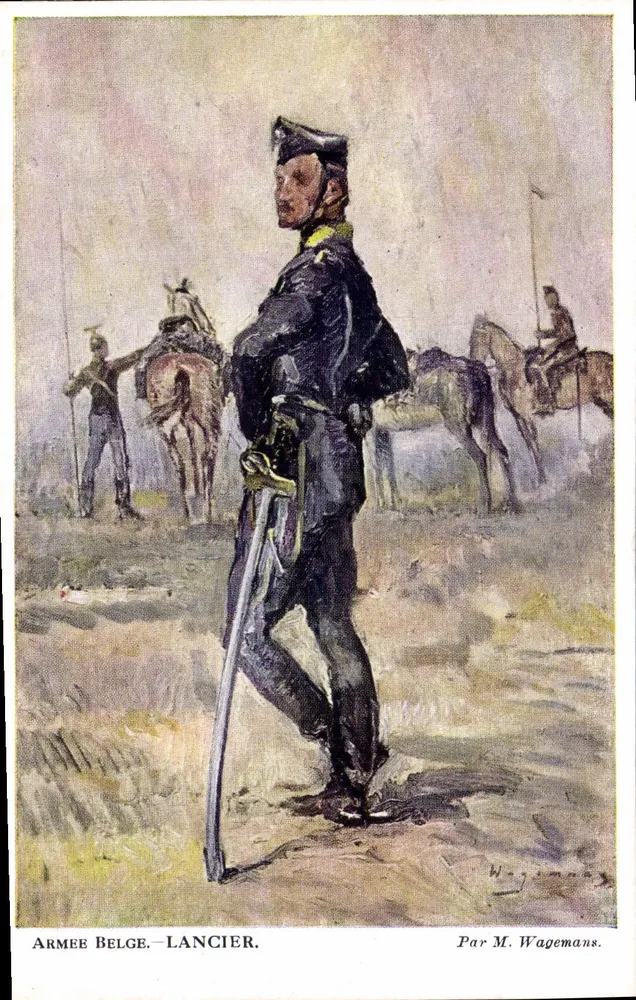 Belgische Armee — Lanzer — Von M. Wagemans - Vorderseite