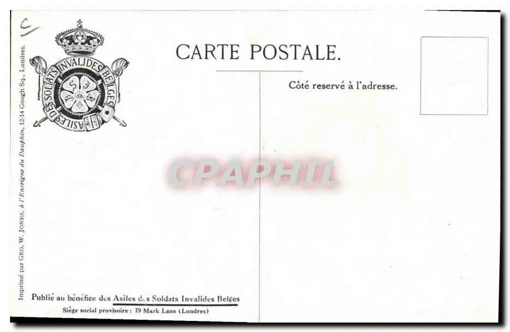 Belgische Armee — Lanzer — Von M. Wagemans - Rückseite