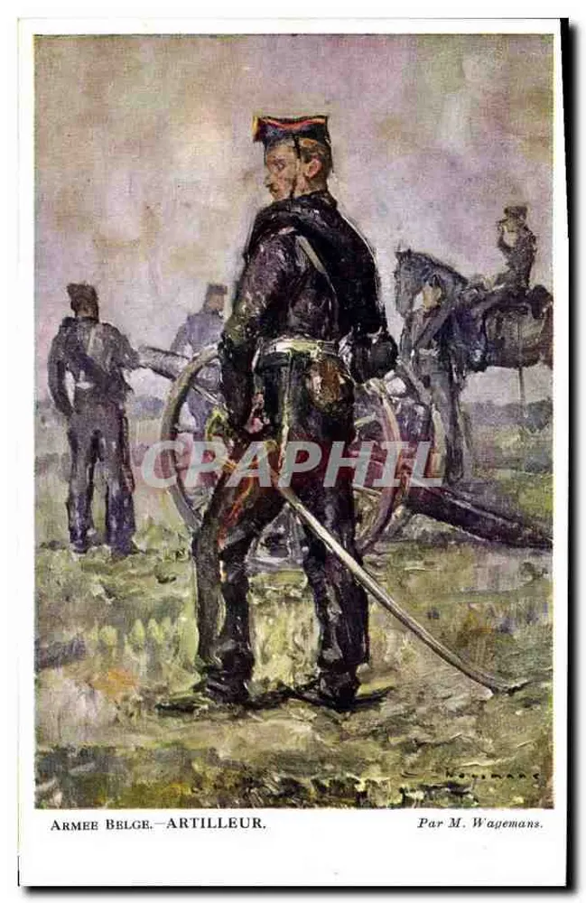 Belgische Armee — Artillerist — Von M. Wagemans - Vorderseite