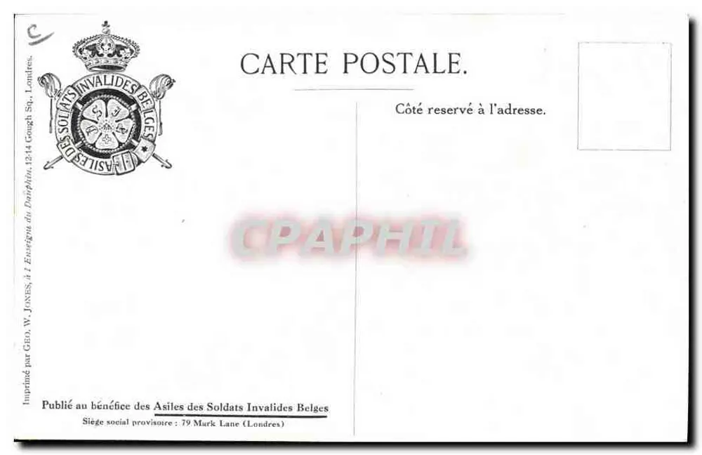 Belgische Armee — Artillerist — Von M. Wagemans - Rückseite